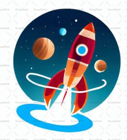 Rakete und Planeten